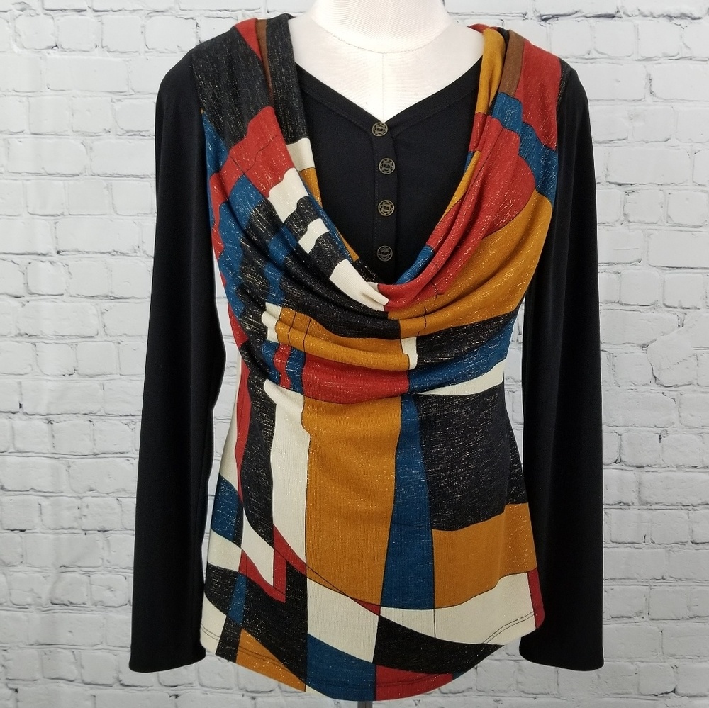 BALI | cowl neck fooler long sleeve blouse